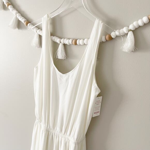 NEW Show Me Your Mumu Kendall Maxi Dress Wedding Cake Chiffon White Size Medium - Picture 7 of 8